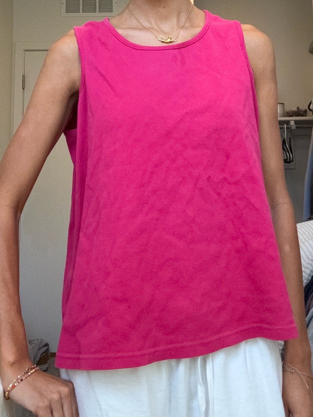 Studio Works Sleeveless Tank Top in Pink